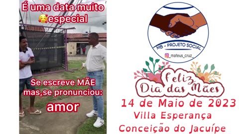 Grupo MB Social fará o dia das mães na Vila Esperança em Conceição do Jacuípe