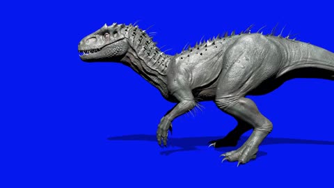 keying the big dinosaur tyrannosaurus walking video composite