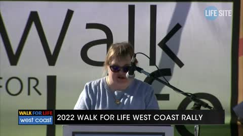 Woman with Down syndrome gives loving witness to truth at 2022 Walk for Life