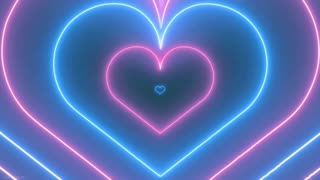 501. Light Love Heart Tunnel❤️💙Romantic Sweet Neon Hearts