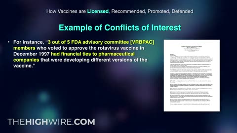 Vaccine Safety Project, as presented by Del Bigtree at the Truth About Cancer Conference in 2017