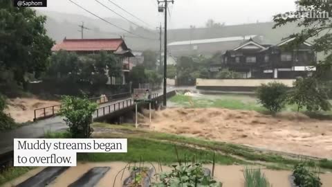 Heavy rain in Japan triggers floods and landslides