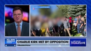 CHARLIE KIRK MET BY OPPOSITION