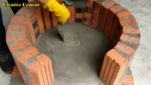 How to make a 2 in 1 wood stove from beautiful red bricks