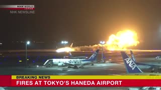 Terrifying Plane Inferno Erupts at Tokyo's Haneda Airport