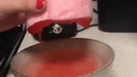 When cotton candy touches water.