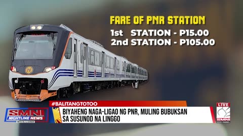 Biyaheng Naga-Ligao ng PNR, muling bubuksan sa susunod na Linggo