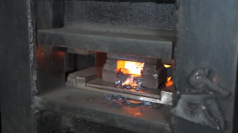 Damascus steel from 1000 year old knife blades.