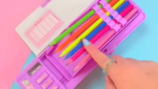 CUTE PENCIL CASE with SECRET CODE to open - UNBOXING - ASMR #shorts #youtubeshorts