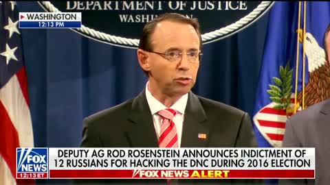 Rosenstein announces the indictments of 12 Russians