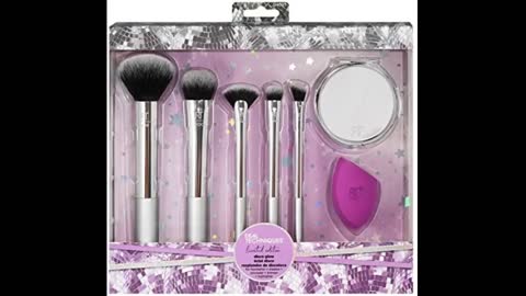 Real Techniques Makeup Brush Set, With Miracle Complexion Blender Beauty Sponge and Compact Han...