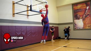 Spider-Man participates in a Dunk Contest!