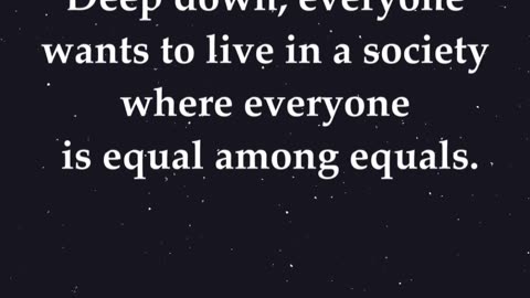 Agree or disagree? 🙂 Deep down, everyone wants to live in a society where everyone is equal. #shorts
