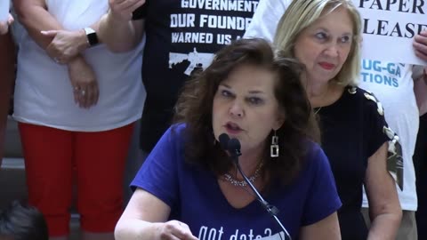 Kim Brooks speaks at Georgia State Capitol press conference