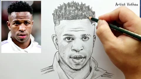 Drawing Of Sketch Vinicius Junior Player Football #drawing #soccer #football