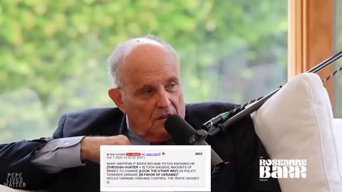 Rudy Giuliani suggests that "Saint Zelensky" is blackmailing Joe Biden be...