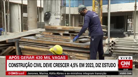 Após gerar 430 mil novas vagas, construção civil deve crescer 4,5% em 2023, diz estudo | VISÃO CNN