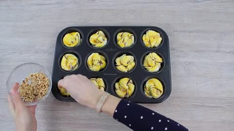 Blätterteig Muffins mit Nutella 😍 5 Minuten in den Ofen