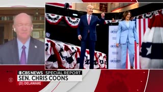 Biden/Harris campaign co-chair Chris Coons crying on national television after Biden drops out