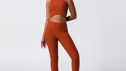 Ladies High Waist Butt Lift Fitness Suit Yoga Suit