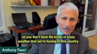 Dr Fauci is a Climate Change Expert Now