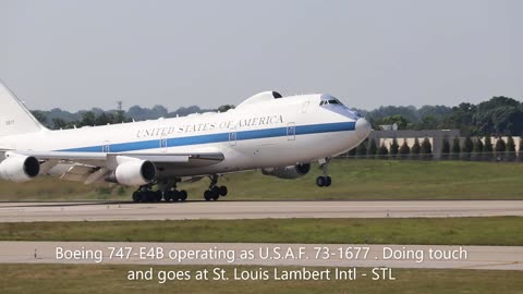 U.S. Air Force 73-1677 doing touch and goes at St. Louis Lambert Intl - STL