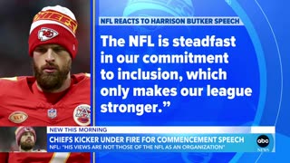 NFL responds after Chiefs’ kicker delivers controversial commencement speech ABC News