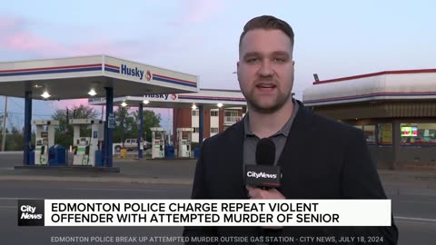 A violent repeat offender almost murders an innocent senior citizen in Edmonton Canada.