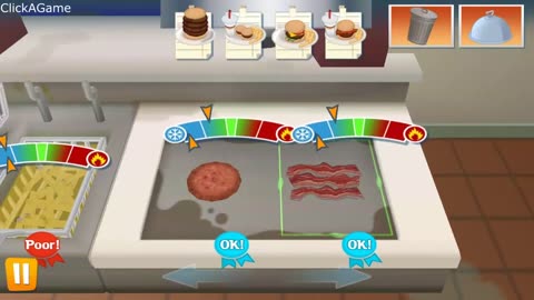 Order Up! To Go Android Gameplay- Burger Face Frying Spree | ClickAGame