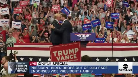 Donald Trump's response to Biden dropping out of race| U.S. NEWS ✅