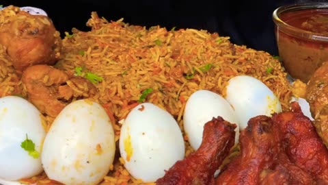 Satisfying ASMR Eating: Chicken Biryani & Egg Mukbang - 🍛 #shorts #spiceasmr #mukbang