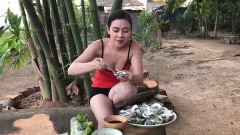 47 AMAZING COOKING - Eating Raw Oyster