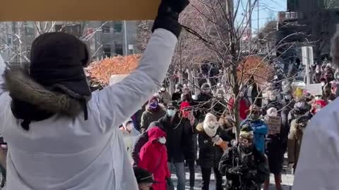 Counter Freedom protest in Toronto