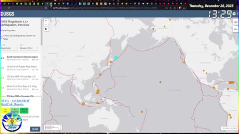 6.5 Earthquake North Japan (Russia) & Solar Object