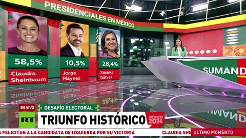 Claudia Sheinbaum gana las elecciones presidenciales de México con alrededor del 58 % de los votos