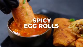 How to prepare and cook SPICY EGG ROLLS in a wrap.