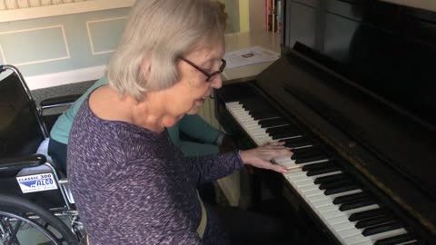 March 14, 2019 - My Mom, Lois Owen, at the Piano