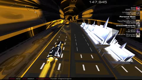 Audiosurf 2 "Thunder", by Imagine Dragons