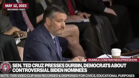 Ted Cruz Presses Durbin, Democrats About Controversial Biden Nominees