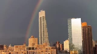 Rainbow over New York City 9/11/2023