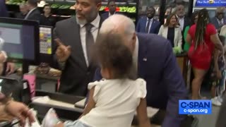 Biden walks into a Nevada market, immediately goes in for the sniff