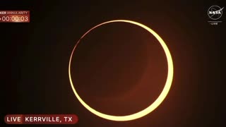 BREAKING: Here comes the rare 'ring of fire' solar eclipse. Sky darkens as the moon covers the sun.