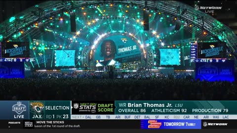 Jaguars Select Brian Thomas Jr. With No. 23 Pick in 2024 NFL Draft