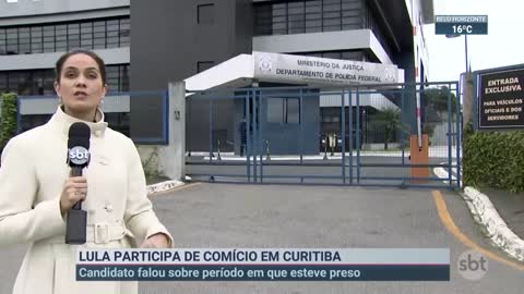 Comício de Lula em Curitiba é chamado de "redenção" | SBT Brasil (17/09/22)