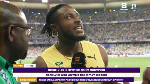 Paris 2024 Jamaica's Kishane Thompson speaks on results in Men's 100m final