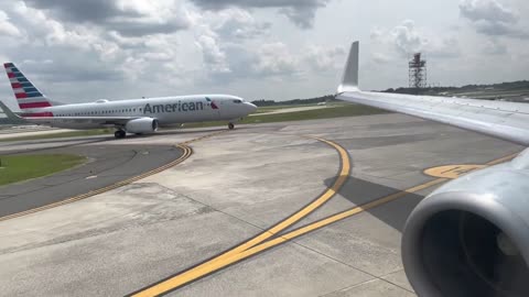 American 737-800 Takeoff out of Charlotte, Inflight, Firm Landing at New York JFK