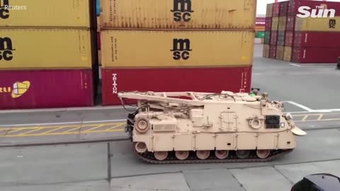 US military equipment arrives in Polish port