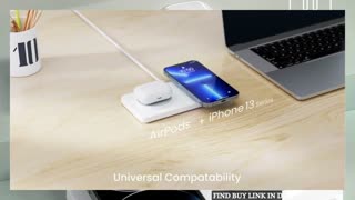 GEEKERA Dual MagSafe Wireless Charger - Ideal for iPhone Series 14/13/12 and AirPods Charging