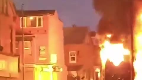 Buses are now burning in Leeds, England, set on fire by Islamist migrants.