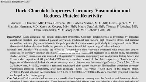 CHOCOLATE AND STROKE RISK